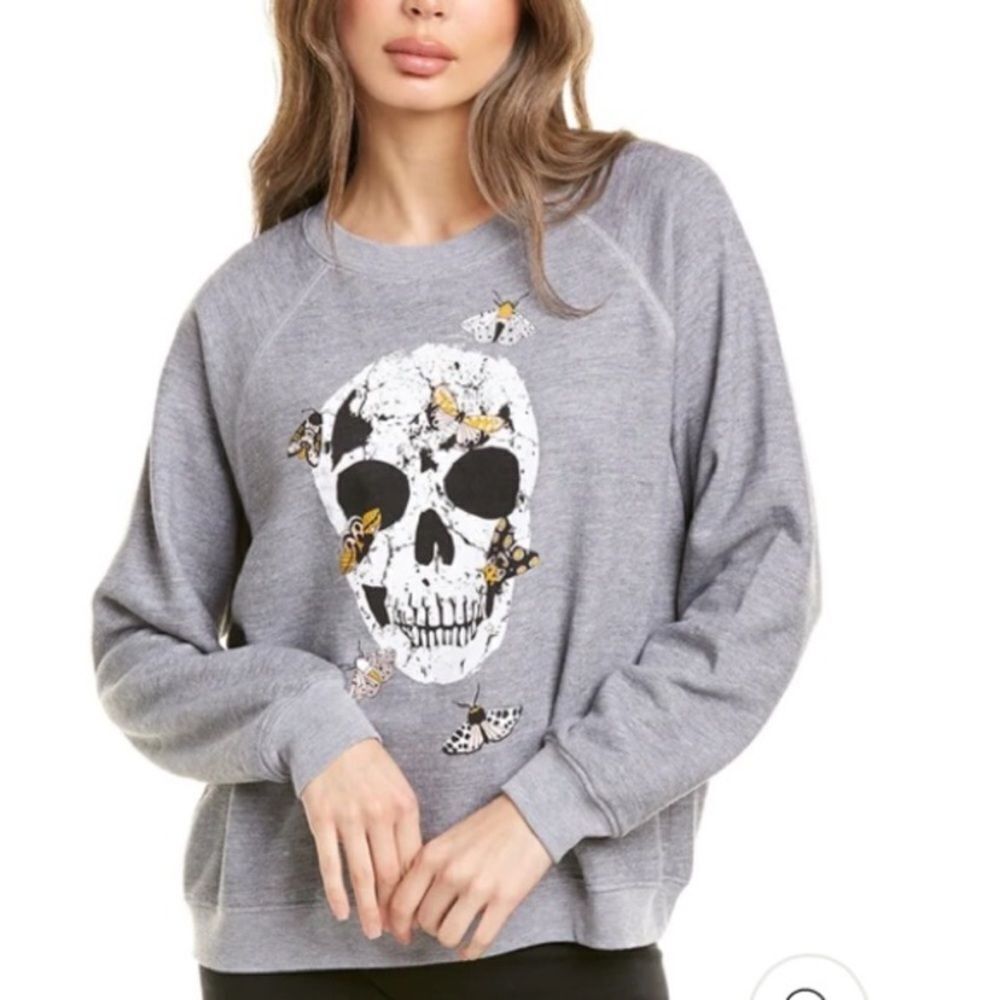WildFox Moth Skull Sommers Sweater Sweatshirt Size L